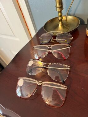 Gold Metal Rimmed Aviator Glasses - Women Accessories - Gold